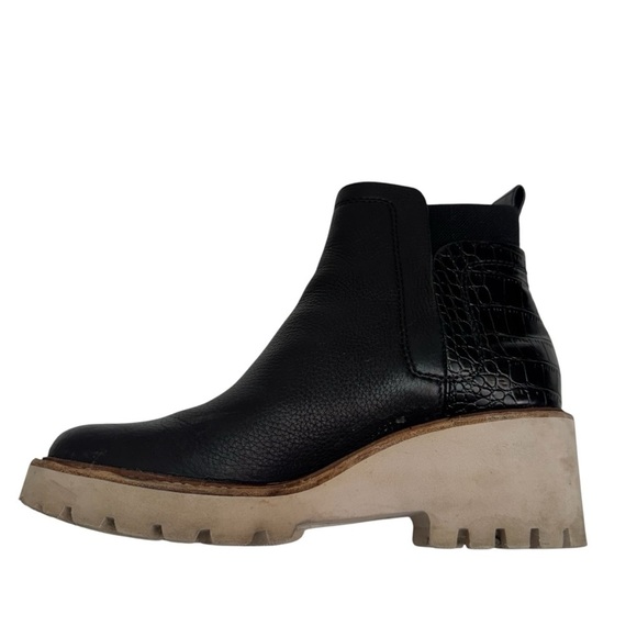 Dolce Vita Rielle Chelsea Wedge Bootie Black Size 7 - Picture 6 of 6